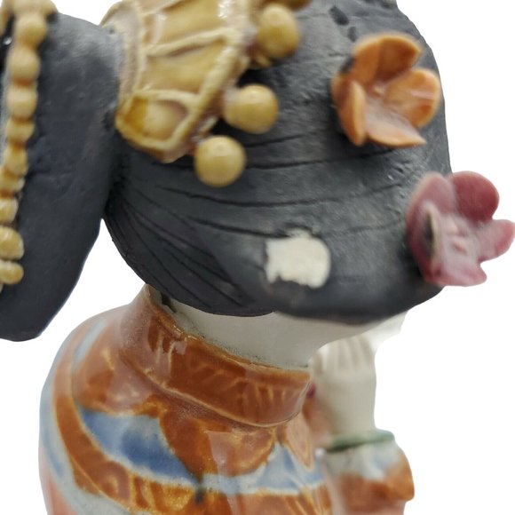 Shiwan Shi Wan Porcelain Figurines Ladies  Musicians Geisha Seated Chinese Women - Picture 8 of 12